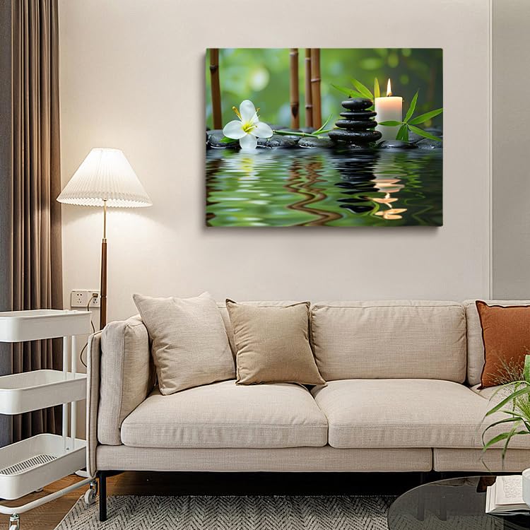 Amazon.com: Zen Bathroom Decor Green Room Decor Stone Bamboo